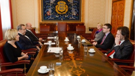 Täna kohtus president Toomas Hendrik Ilves esimesena sotiaaldemokraatidega. Foto: Raigo Pajula/Presidendi kantselei