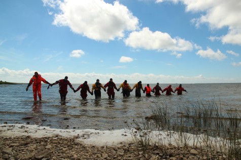 Vabatahtlikud merepäästjad õppusel. Foto: Urmas Lauri