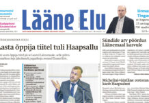 Lääne Elu paberleht laupäeval, 18. oktoobril