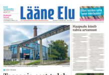 Lääne Elu paberleht neljapäeval, 1. oktoobril